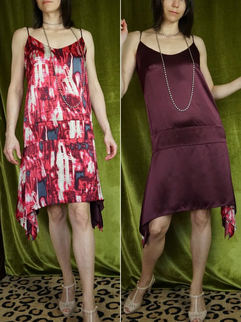 Reversible Silk Flapper Dress, Medium